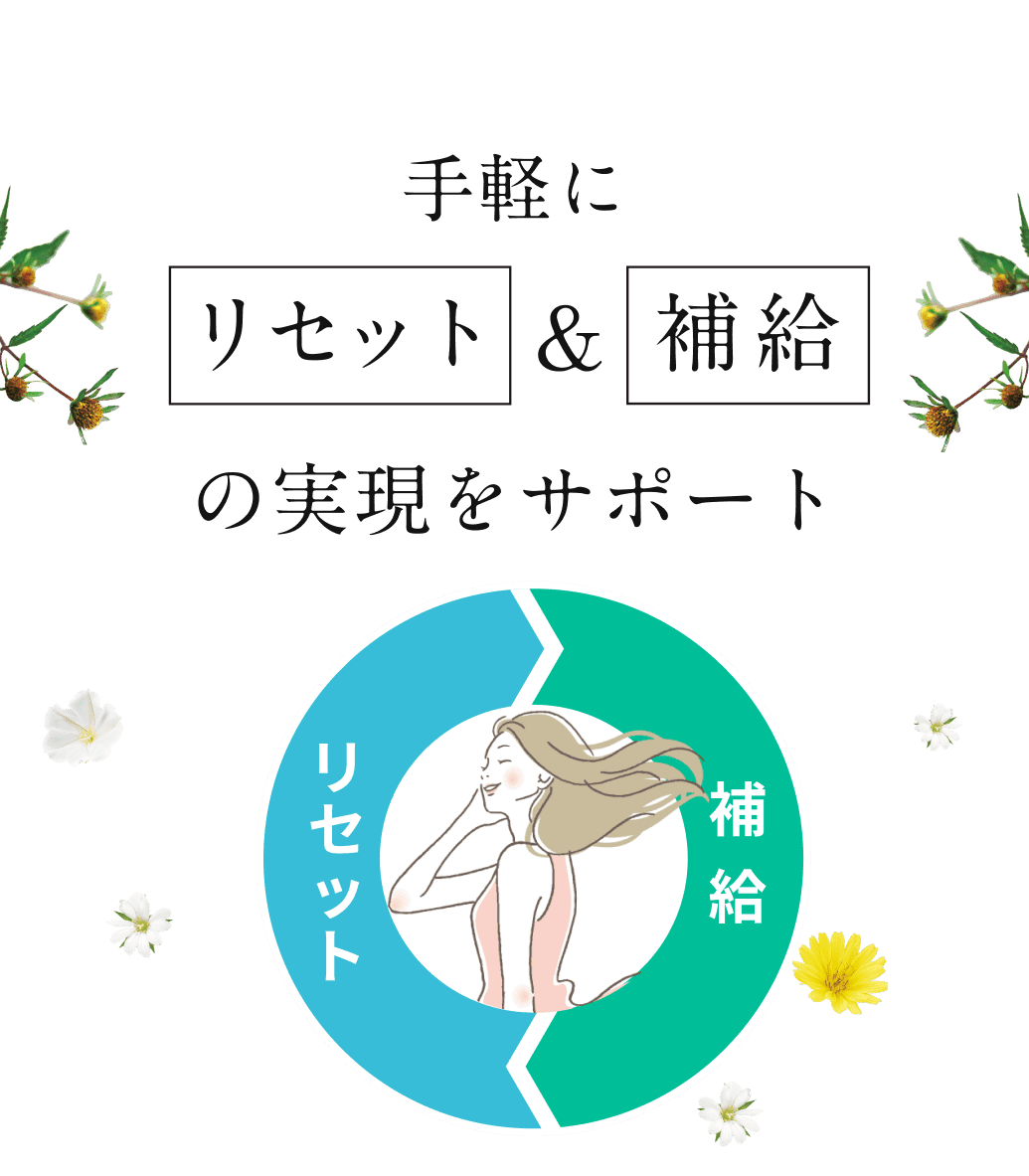 手軽にリセット&補給の実現をサポート