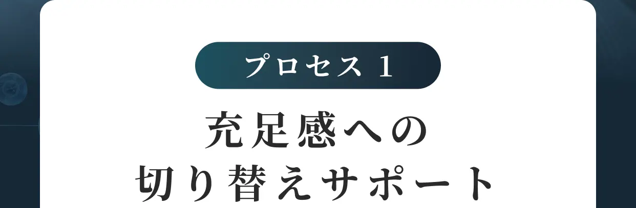 プロセス1 充足感への切り替えサポート