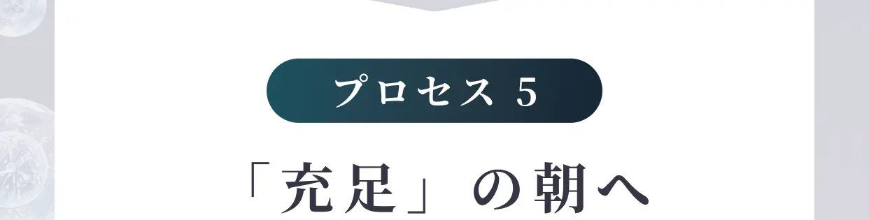 プロセス5 「充足」の朝へ